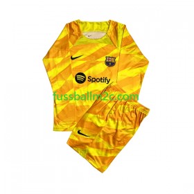 Fußballtrikots FC Barcelona Ter Stegen 1 Torwart Kinder Vierte Trikotsatz 2023-2024 Langarm